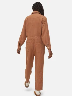 Linen Long Sleeve Jumpsuit