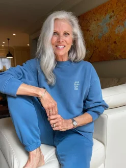 Mate X White Hair Wisdom Good Things Take Time Sweatshirt