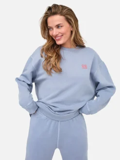 Organic Fleece Embroidered Oversized Sweatshirt