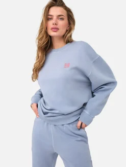 Organic Fleece Embroidered Oversized Sweatshirt