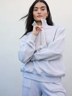 Organic Fleece Half-Zip Sweatshirt