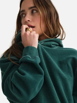 Organic Fleece Oversized Contrast Hoodie