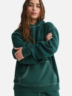 Organic Fleece Oversized Contrast Hoodie