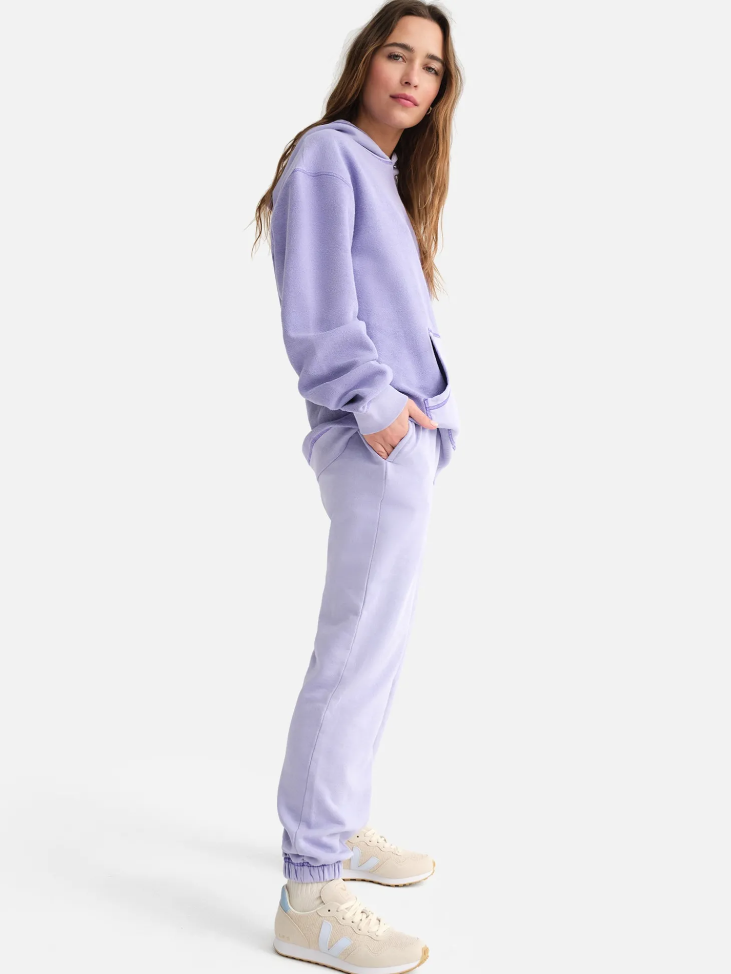 Organic Fleece Relaxed Pocket Contrast Sweatpant