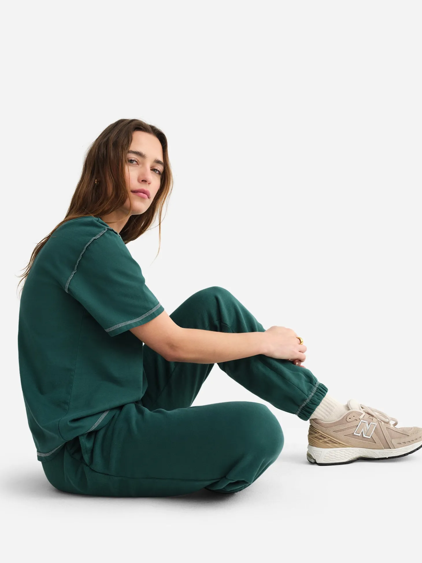 Organic Fleece Relaxed Pocket Contrast Sweatpant