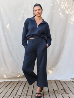 Organic Fleece Wide Leg Pant