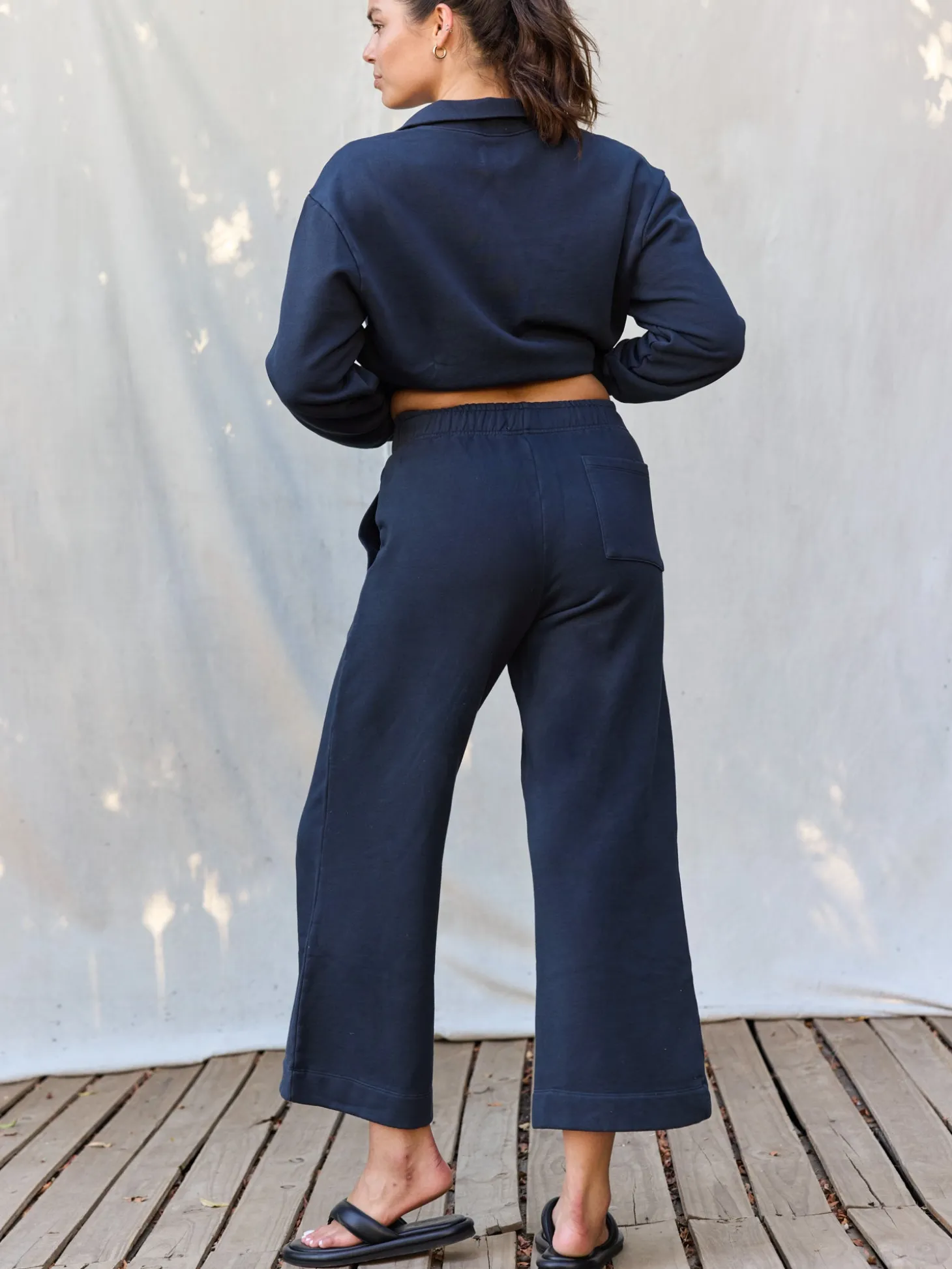 Organic Fleece Wide Leg Pant