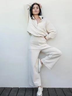 Organic Fleece Wide Leg Pant