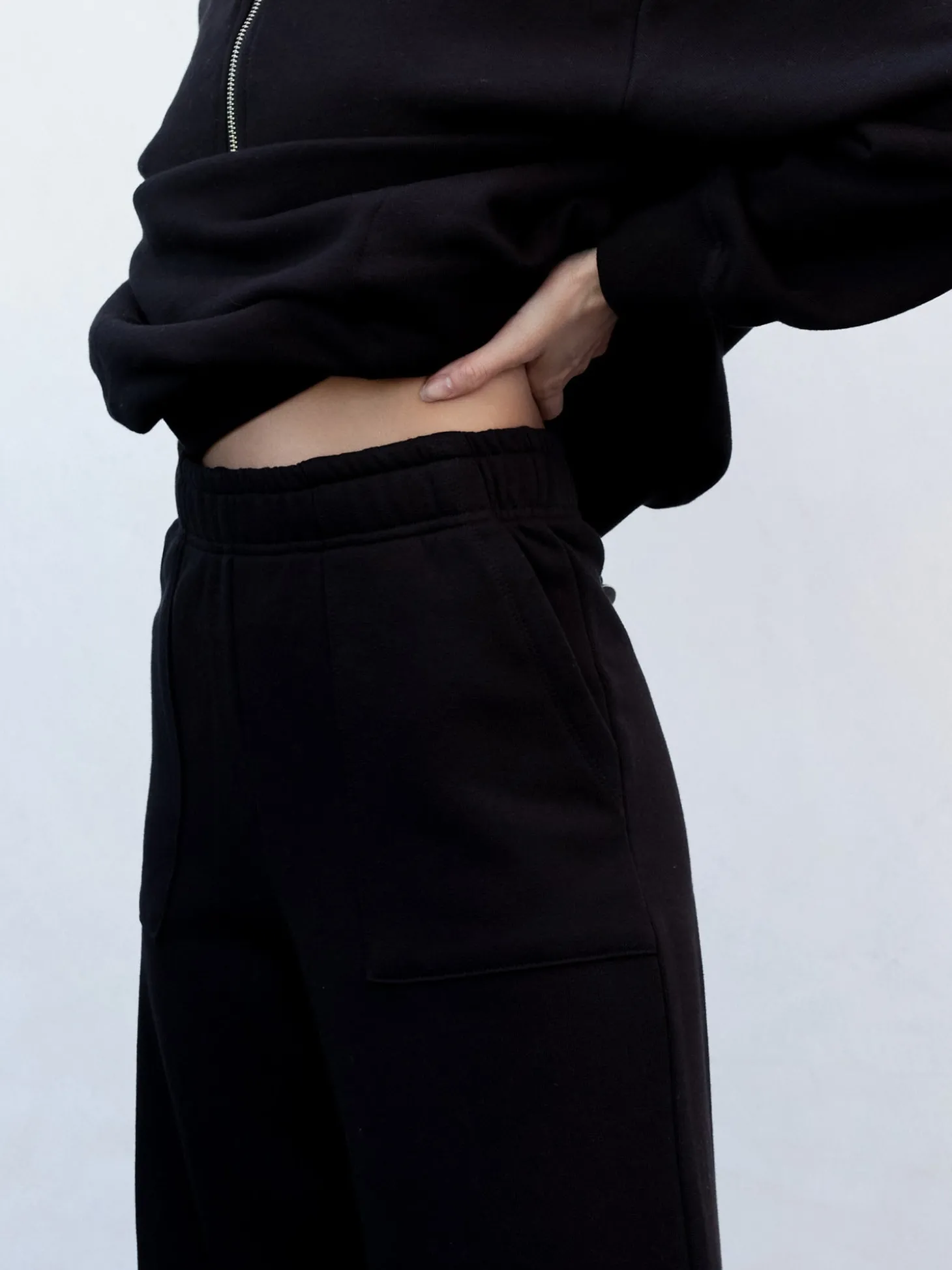 Organic Fleece Wide Leg Pant