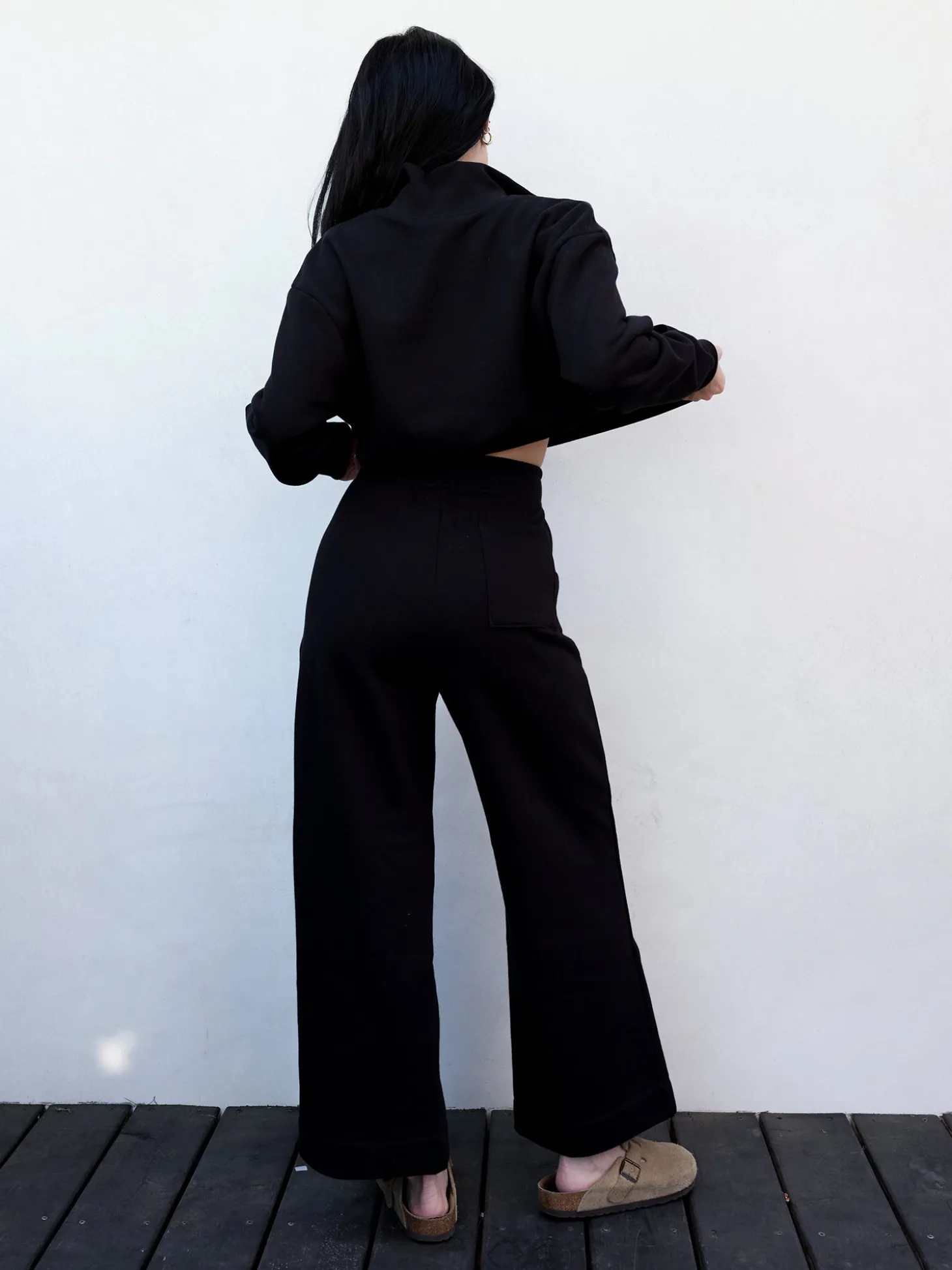 Organic Fleece Wide Leg Pant