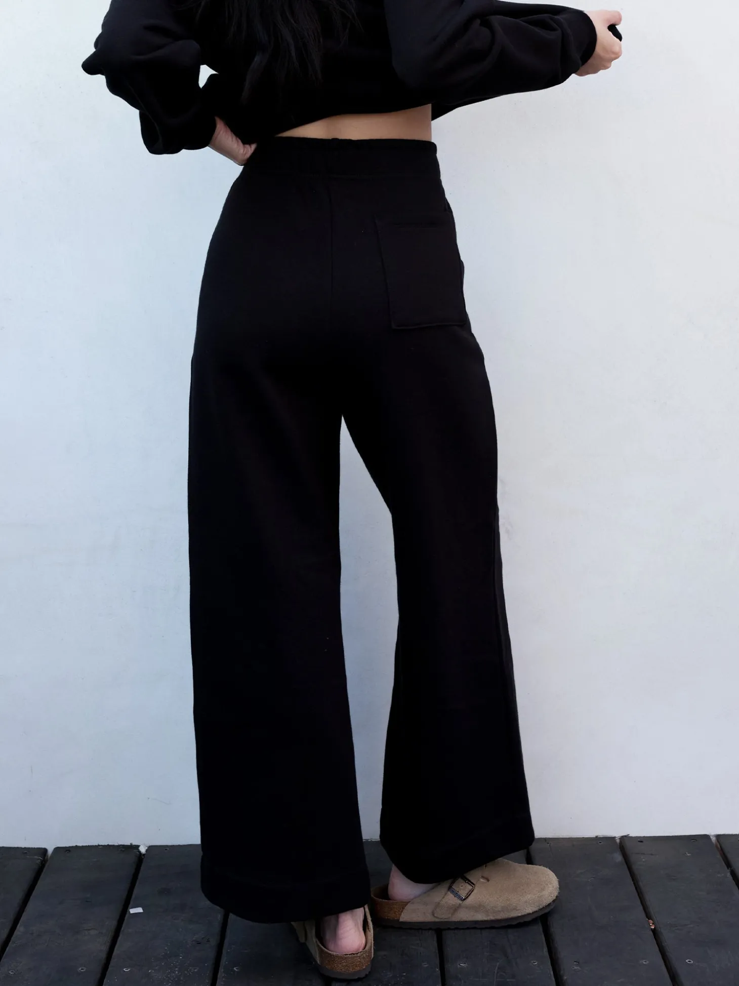 Organic Fleece Wide Leg Pant