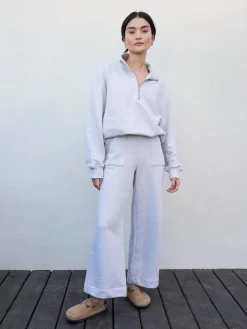 Organic Fleece Wide Leg Pant