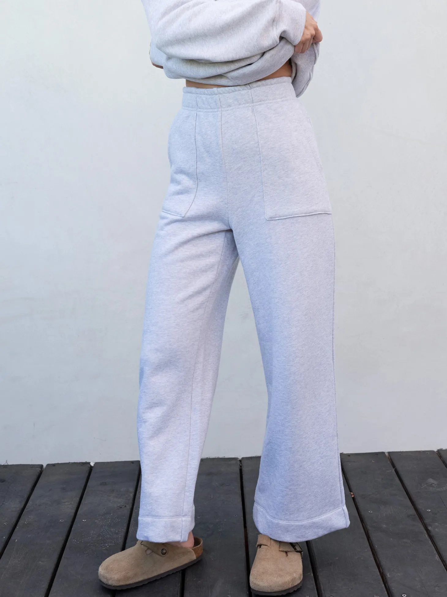 Organic Fleece Wide Leg Pant