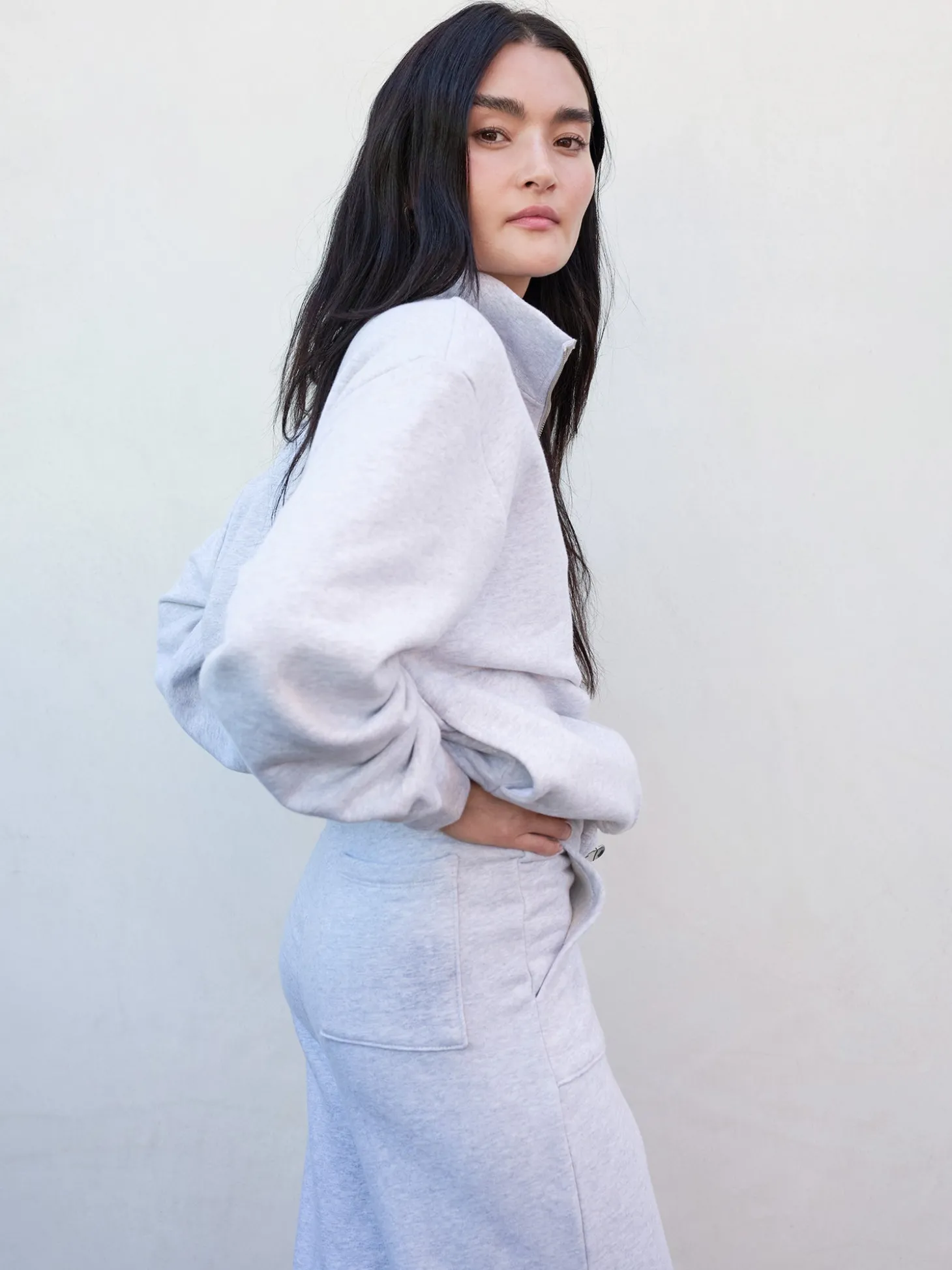 Organic Fleece Wide Leg Pant