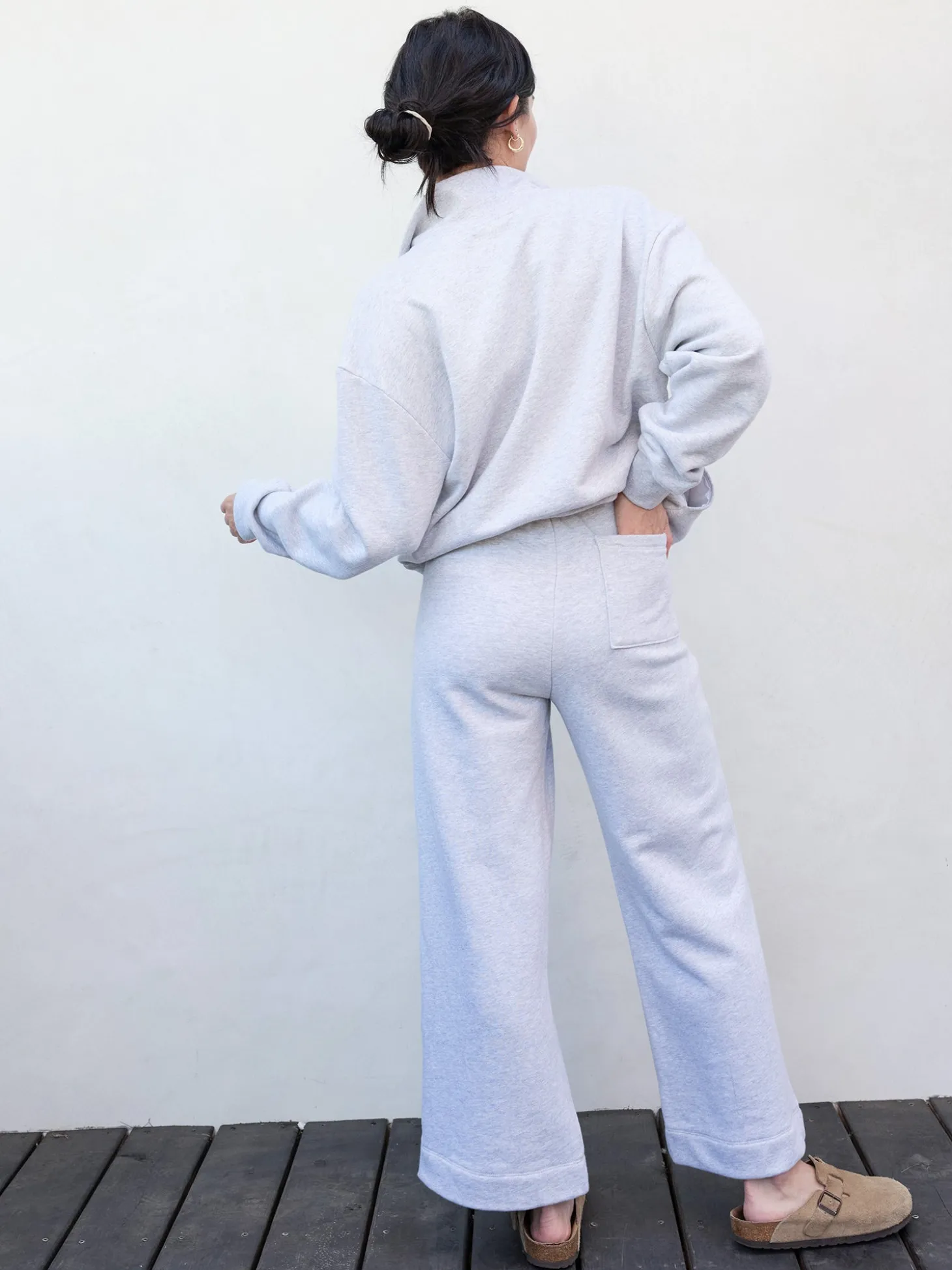 Organic Fleece Wide Leg Pant