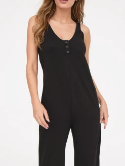 Tencel Lounge Henley Jumpsuit