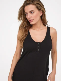 Tencel Lounge Henley Jumpsuit