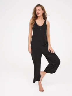 Tencel Lounge Henley Jumpsuit