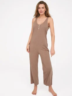 Tencel Lounge Henley Jumpsuit