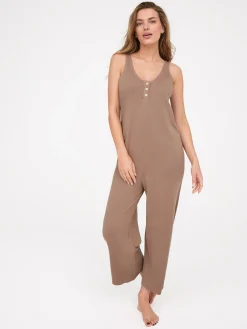 Tencel Lounge Henley Jumpsuit
