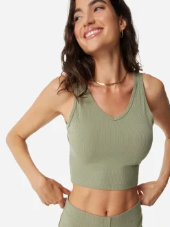 Tencel Rib Crop V-Tank