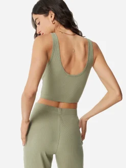 Tencel Rib Crop V-Tank