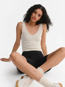 Tencel Rib Crop V-Tank