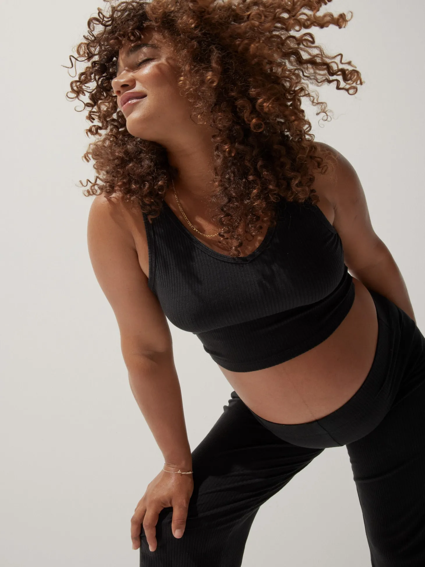 Tencel Rib Crop V-Tank